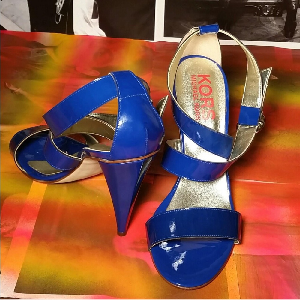 Michael Kors Royal Blue Pumps Dress Sandals